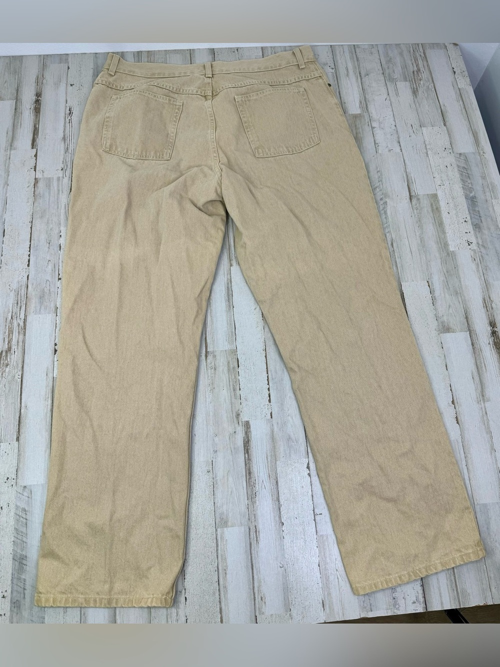 L.L. Bean Women’s Tan Jeans Original Fit Straight 20MT (40x33) Regular - Picture 9 of 11